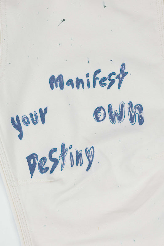 1-Off Art Doodle Pants (Manifest Your Own Destiny "Cool Blue")