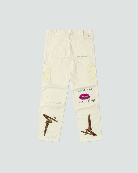 1-Off Art Doodle Pants (F*ck U & Ur Opinion)
