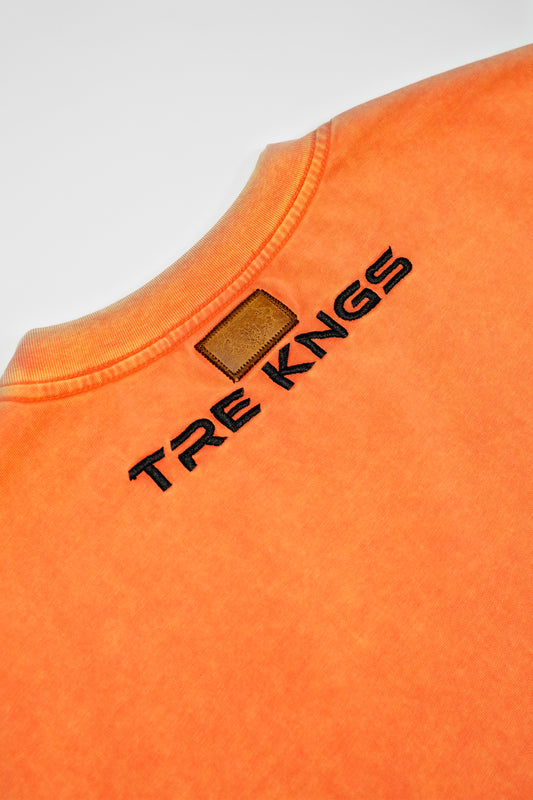 Framed Purple Lady With the Pearls (Washed Orange)