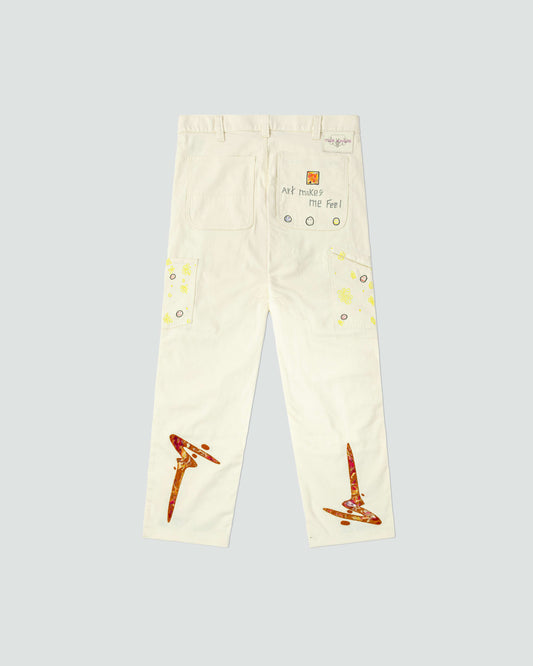 1-Off Art Doodle Pants (Smile Through It All "Buring Smile")