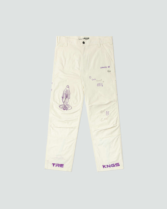1-Off Art Doodle Pants (Art is Cool "All Purple")